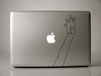 Put Your Paws Up Lady Gaga-Inspired Black Decal Macbook Laptop