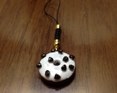 Yummy Chocolate, White Frosted and Chocolate Chip Donut Cell Phone Charm