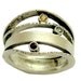 Sterling silver mothers ring with garnet, citrine and blue topaz gemstones - birthstones ring - What makes you smile.
