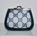 Vintage GUCCI Navy Monogramed Coin Purse Wallet