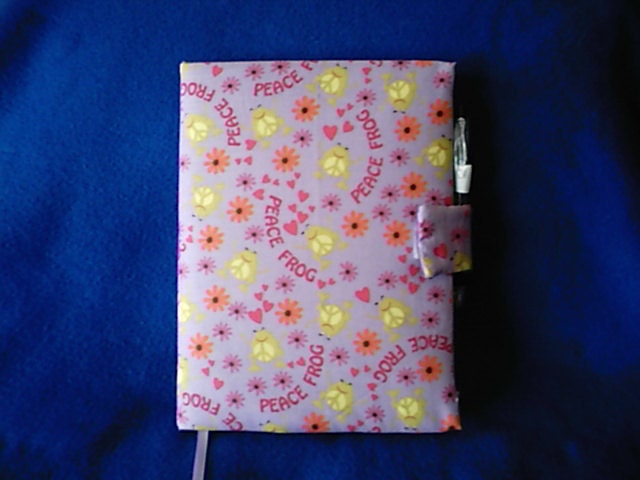 Lavender Peace Frog Writing Journal Diary
