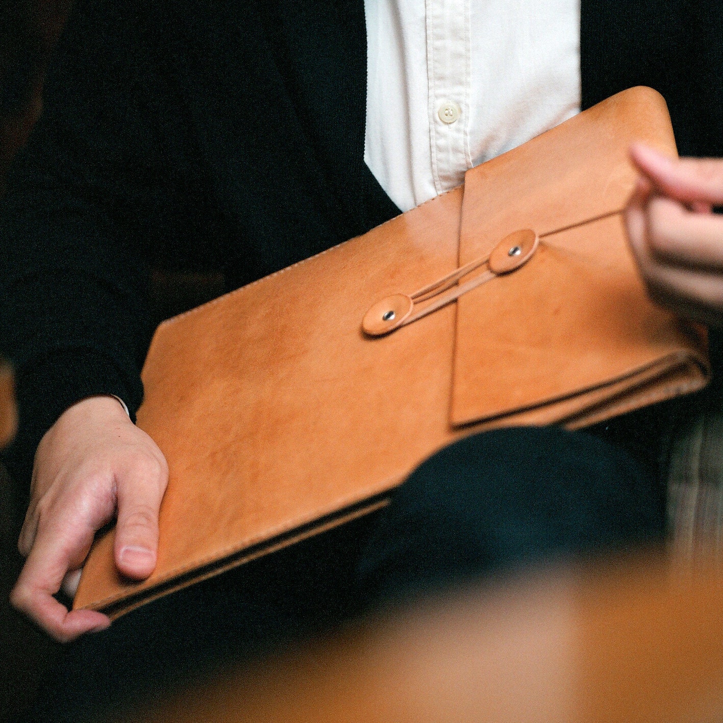 Handmade 13" MacBook Air Leather Envelope Case with Free Monogramming - made to order