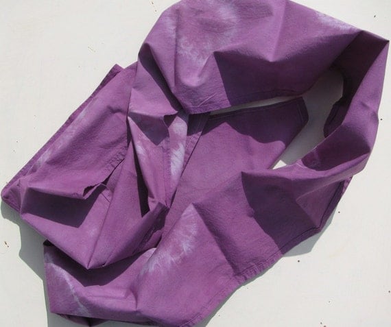 Tie Dyed Neck Scarf Fashion Purple Cotton