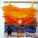 Mediterranean Sunset Needle Felt Wall Hanging