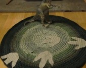 Custom Made Walking With Dinosaurs Crochet T-shirt Rug