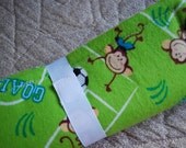 Childrens Chalkboard to Go travel placemat - monkeys playing soccer on green