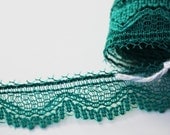 Emerald Green Lace Trim - 3 Yards