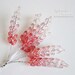 Beaded Spray - 2 sets of 6 - 12 Pieces - 3 inches long - Pink Cherry Lemonade Ombre