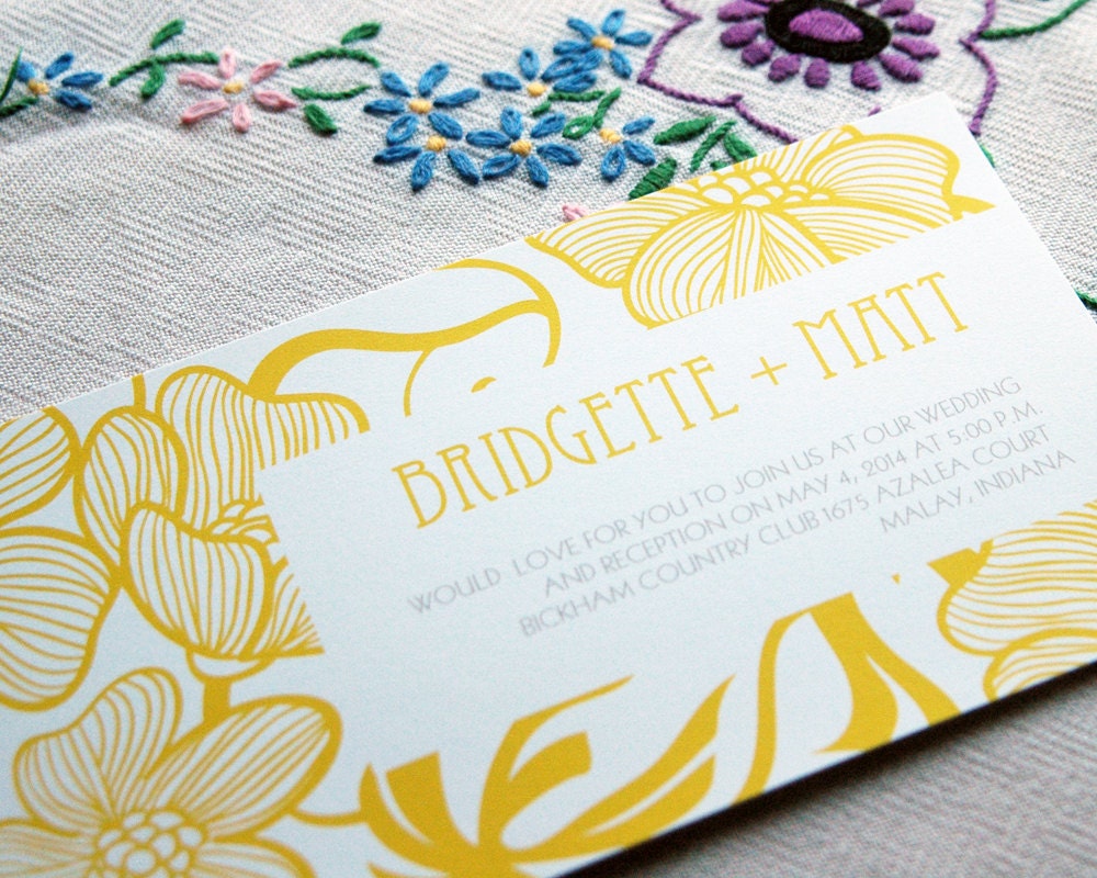 Wedding Invitation Sample - European Flower