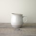 White and Brown Stoneware Creamer Pitcher RESERVED FOR TIA