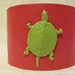 ON SALE - Cuff Bracelet: Turtle Pink and Green