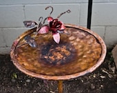 Copper Rose Bird Bath