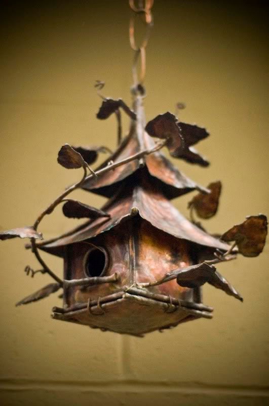 Copper China Bird House