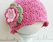 Crochet Hat Pattern - Shell Stitch Cap Crochet Pattern No.113 Emailed2U SEVEN Sizes
