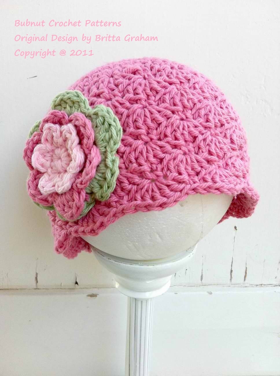 Crochet Hat Pattern - Shell Stitch Cap Crochet Pattern No.113 Emailed2U SEVEN Sizes