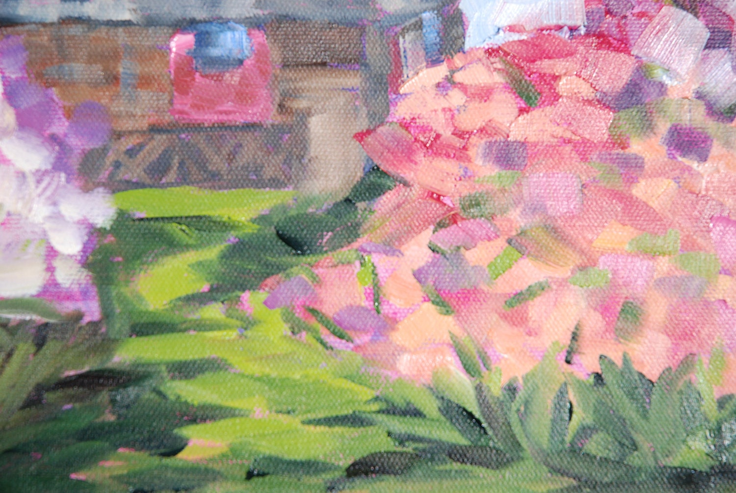Original OIl Painting Fine Art Impasto Texture Abstract Impressionist Landscape by Rebecca Croft