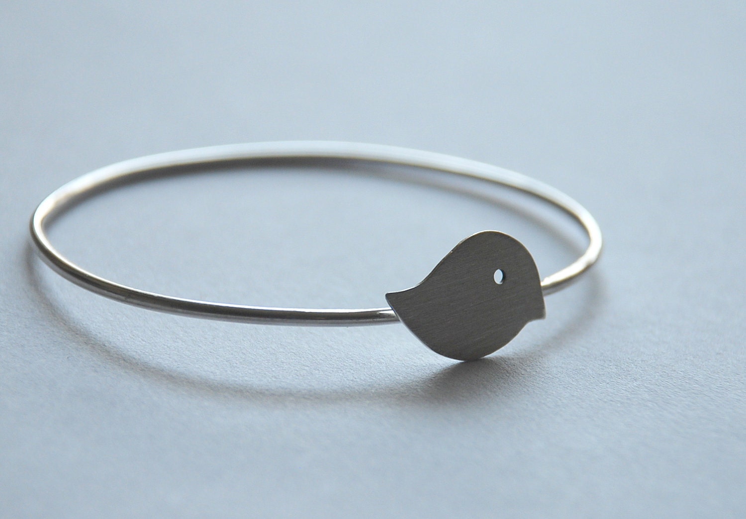 Bird Bird Bird Sterling Silver Bird Bangle Bracelet