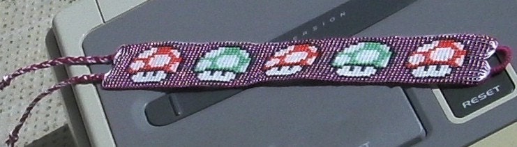 Super Mario Mushrooms Friendship Bracelet