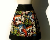 Retro Horror Movie Hollywood Monsters Vintage Inspired Skirt
