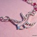 Sterling Silver Sparrow Fuchsia Swarovski Crystal Necklace