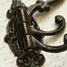 Three Swing Arm Wall Hook, Oil Rubbed Bronze, Cast Iron, Victorian Style