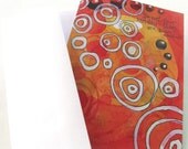 Art Greeting Card Colorful Original Watercolor