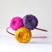 Rosette Headband Silk Rosette Hair Band Purple Hot Pink Solar Power Yellow Silk Fabric Flowers Silk Pink Ribbon Headband Bridal Shower Gift
