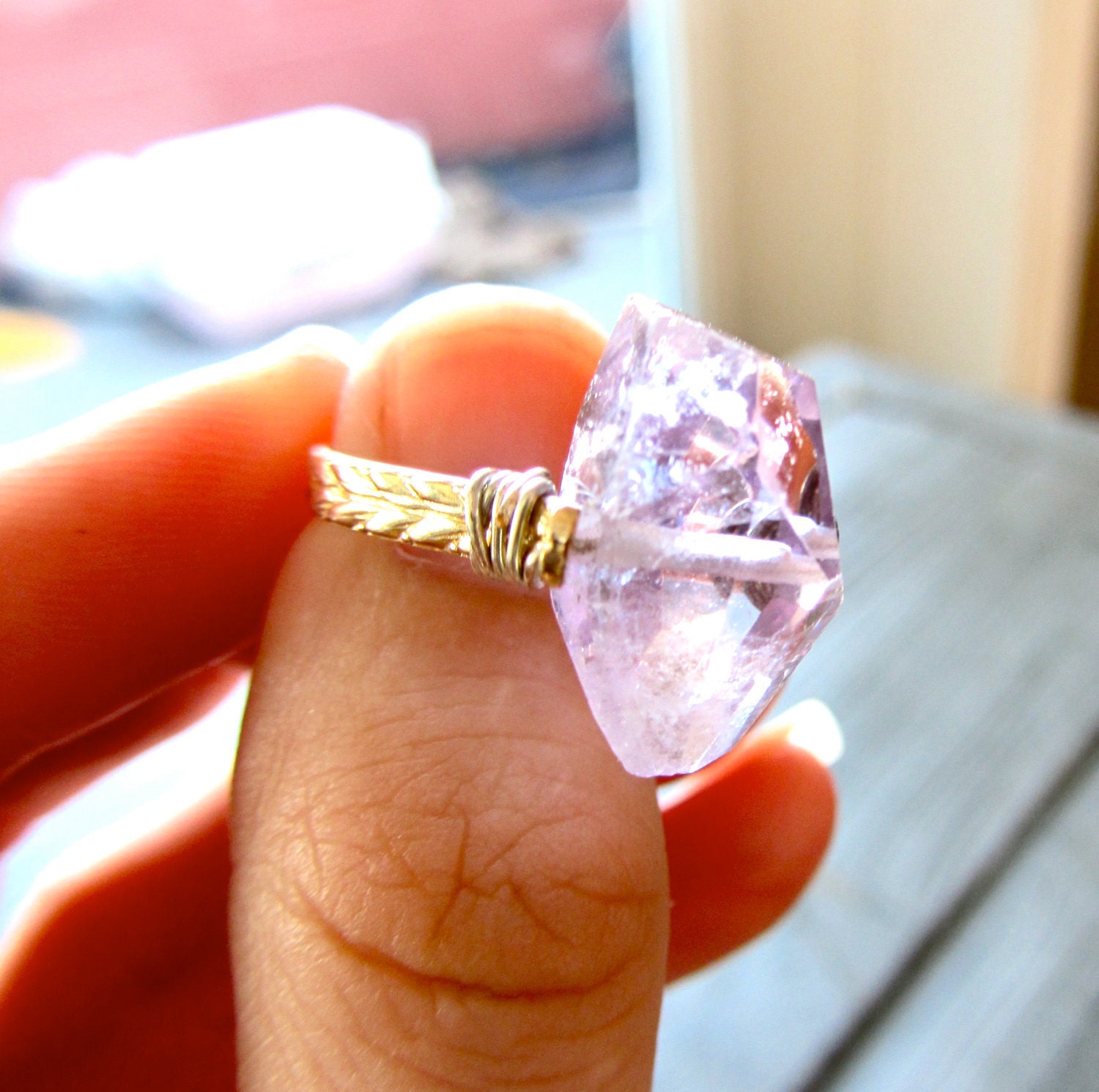 Sweet Oblivion Lavender Amethyst Cocktail Ring