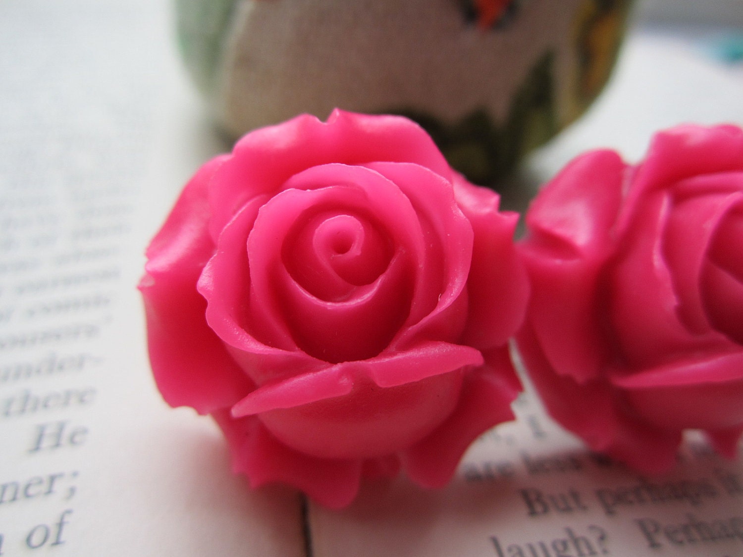 Gauges - Plugs - One Inch Pink Roses