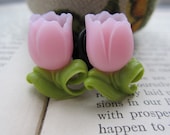 Flower Plugs - Gauges - Baby Pink Tulips