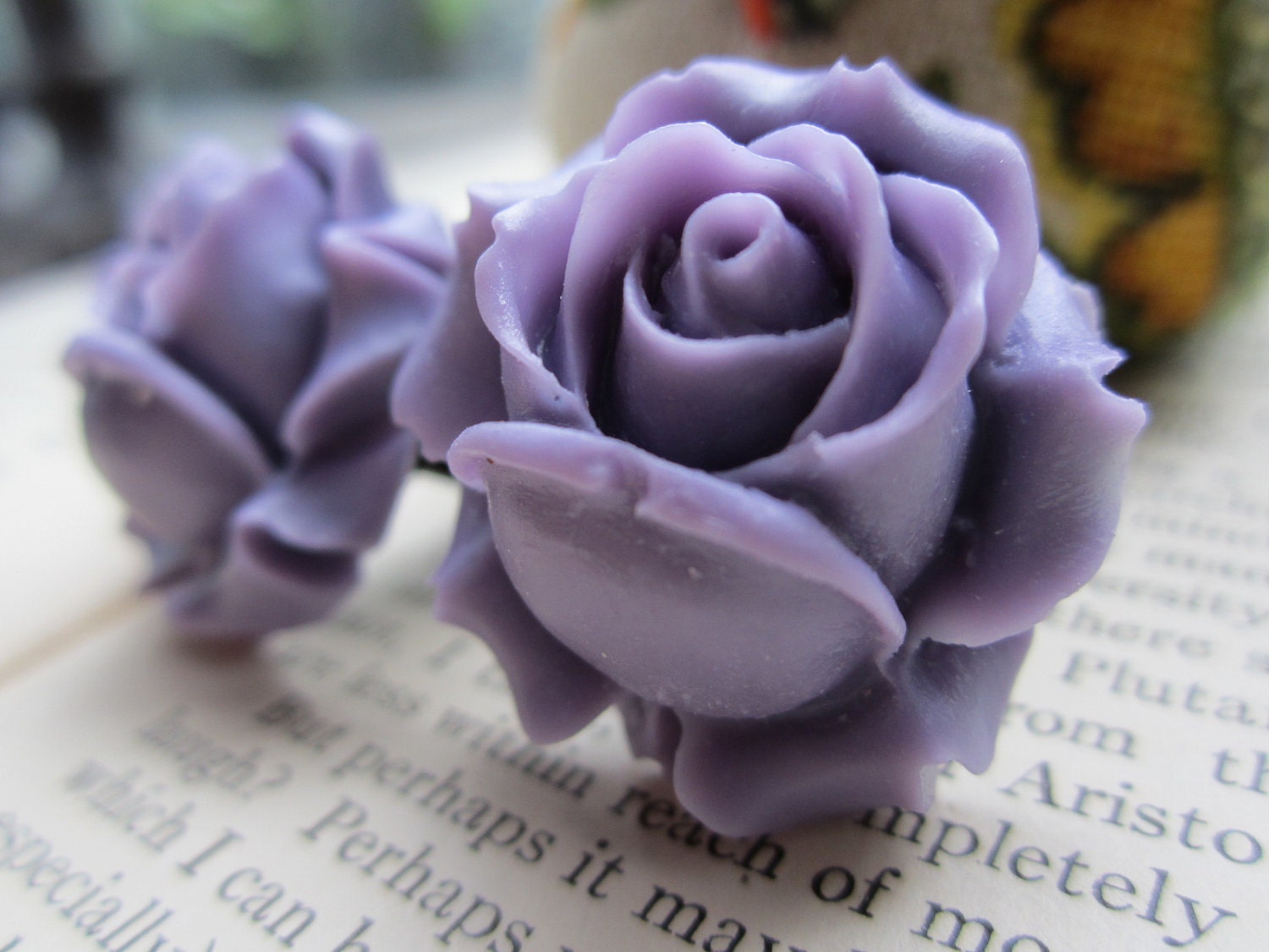 Plugs - Gauges - LARGE Purple Roses