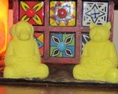 ZEN CAT & DOG Soaps meditating position  Handmade Soaps Yellow Lemon Drop Scent