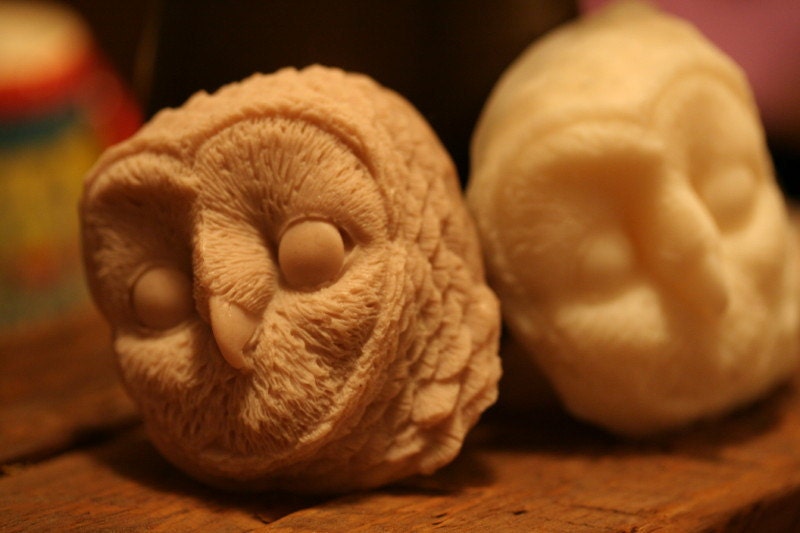 Owl Soaps Beautiful detailed Owl faces, Brown and Snowy Owl Guest Soaps