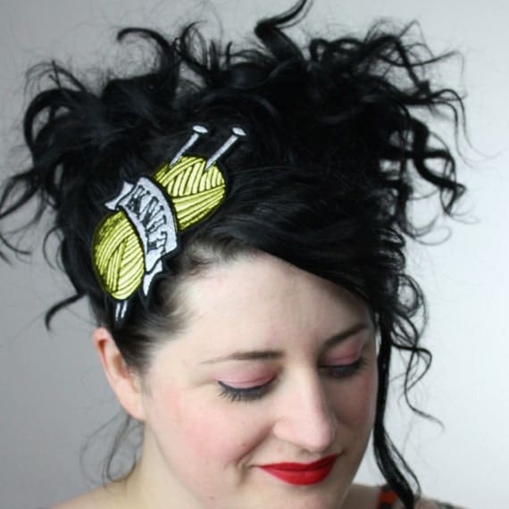 Tattoo Inspired Headband Knit in Yellow