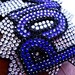 POW Fascinator Rhinestone, Comic Book Fascinator, Crystal and Blue, As seen on the Today Show and Curve magazine