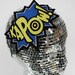 KAPOW Geek Headband, Blue and Yellow, Embroidered Headband