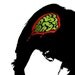 Green Exposed Brains Headband, Green Zombie Brains, Halloween Hairband
