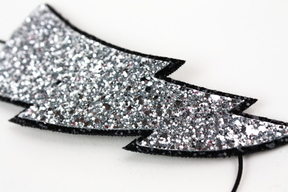 Gold Lightning Headband, Golden Bolt of Lightning, Comic Book Inspired