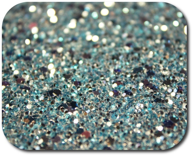 Blue Stars Headband, Glitter, Aqua Blue & Black