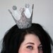 Silver sparkle crown, Burlesque glitter costume crown