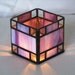 Blue-Purple Stained Glass Candle Holder