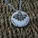 Silver Bee Necklace - Custom personalized hand stamped by Little Missy Kate's on Etsy