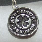 My Family - Four Leaf Clover - Irish Double Sided Silver Necklace-Made to Order