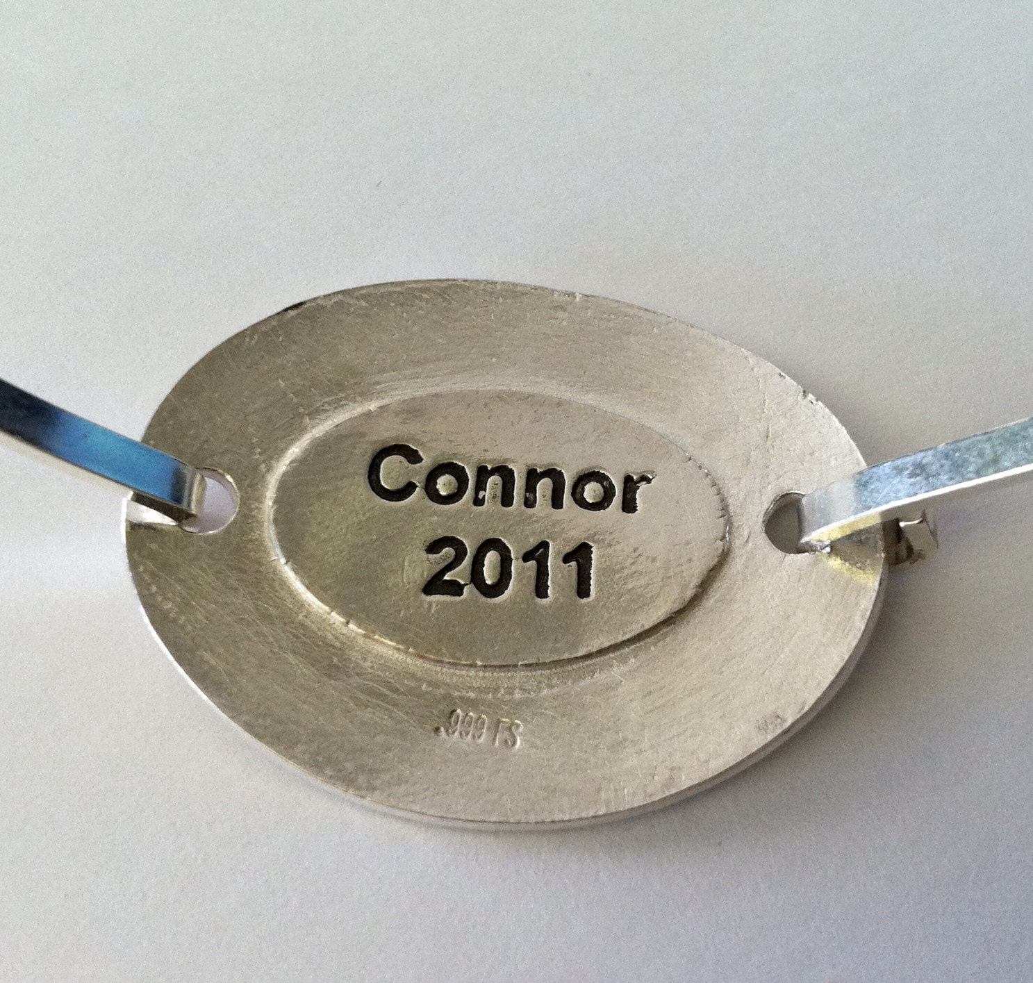 Your Child's Drawing -made into a Mommy Silver Bracelet-You can do it - Made to Order Custom Personalized