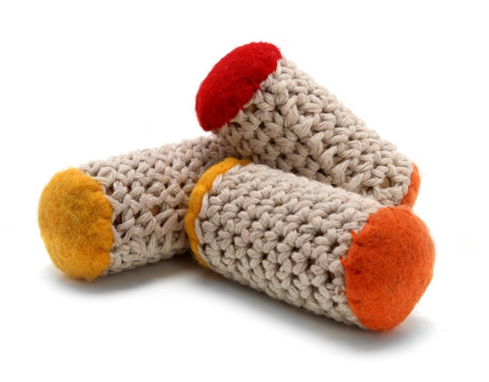 Bamboleos - Re-purposed Wine Cork Cat Toys with Organic Catnip (Tequila Sunrise Three-pack)
