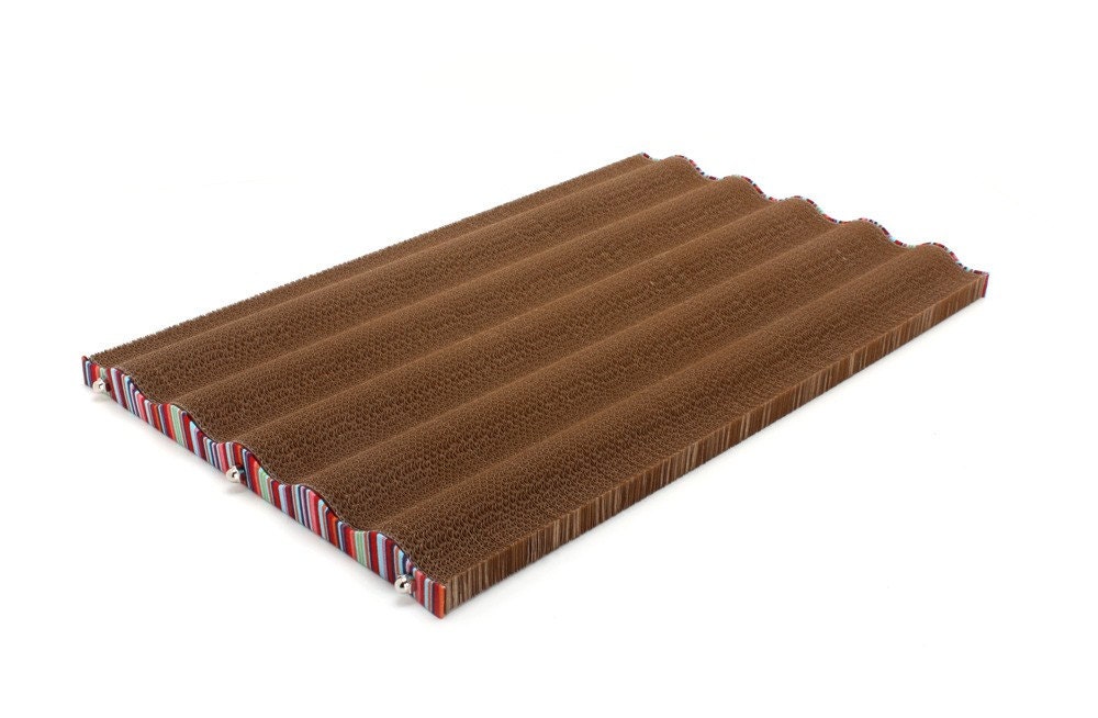 Ultimate Wave Lounge - Extra Large Eco-friendly Cardboard Cat Scratcher and Lounge (Tutti Frutti)
