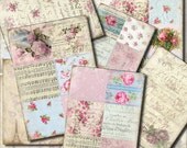 INSTANT DOWNLOAD diGiTaL CoLLaGe shEEt GiFt TAgs FLoRaL baCKgroUnds FrENch EphEmeRa sCrAPbooKing KiT PoLKa DoTs, No. 41