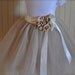 Champagne flower pin. Pure silk, french netting and a crystal rhinestone pin. Shabby chic elegance.