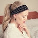 Black and cream ruffles, baby pink or cream stretch headband. Shabby chic classic for women, girls, infants..