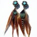 Native American INSPIRED Princess Feather Plugs/Earrings 6g 4g 2g 0g 00g 7/16" 1/2" 9/16" 5/8" 3/4" 7/8" 1"